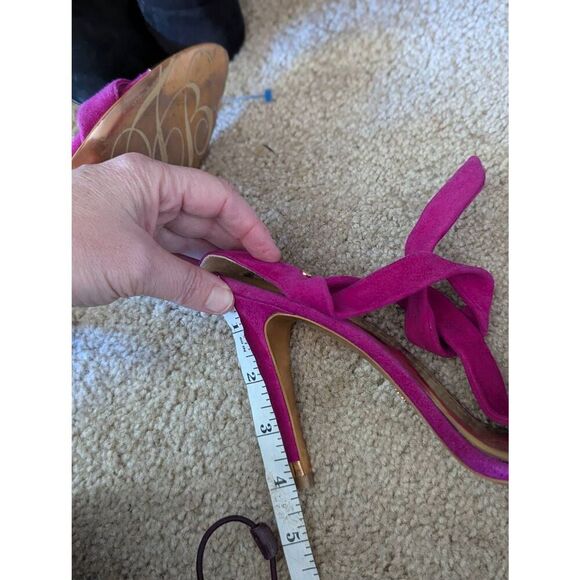 Ted Baker London Women's Size 39 US 9 Pink Fuchsia Open Toe Heels Pumps - Picture 6 of 6